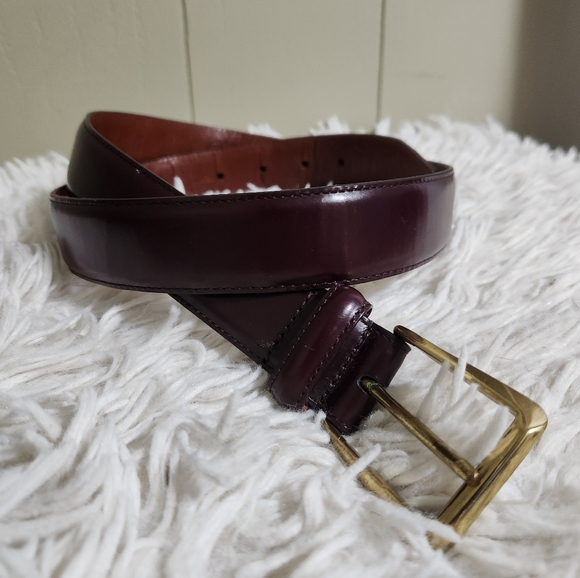 Coach Men's Brown Leather Belt | Size 34 | Brass Buckle - Picture 1 of 7